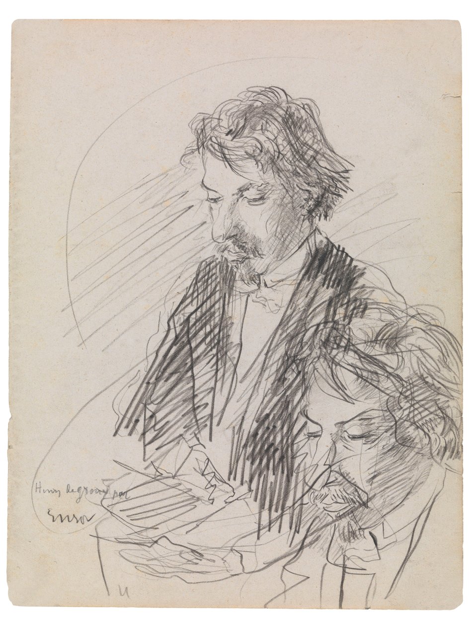 Porträtt av konstnären Henry De Groux av James Ensor