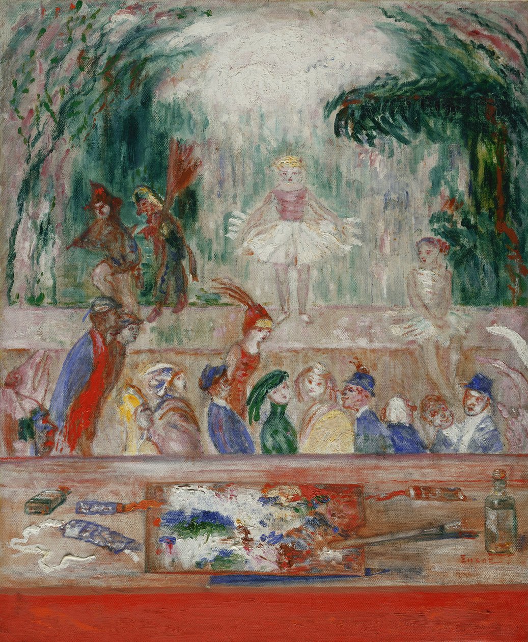 Strålar från Palette, ca 1930 (olja på duk) av James Ensor