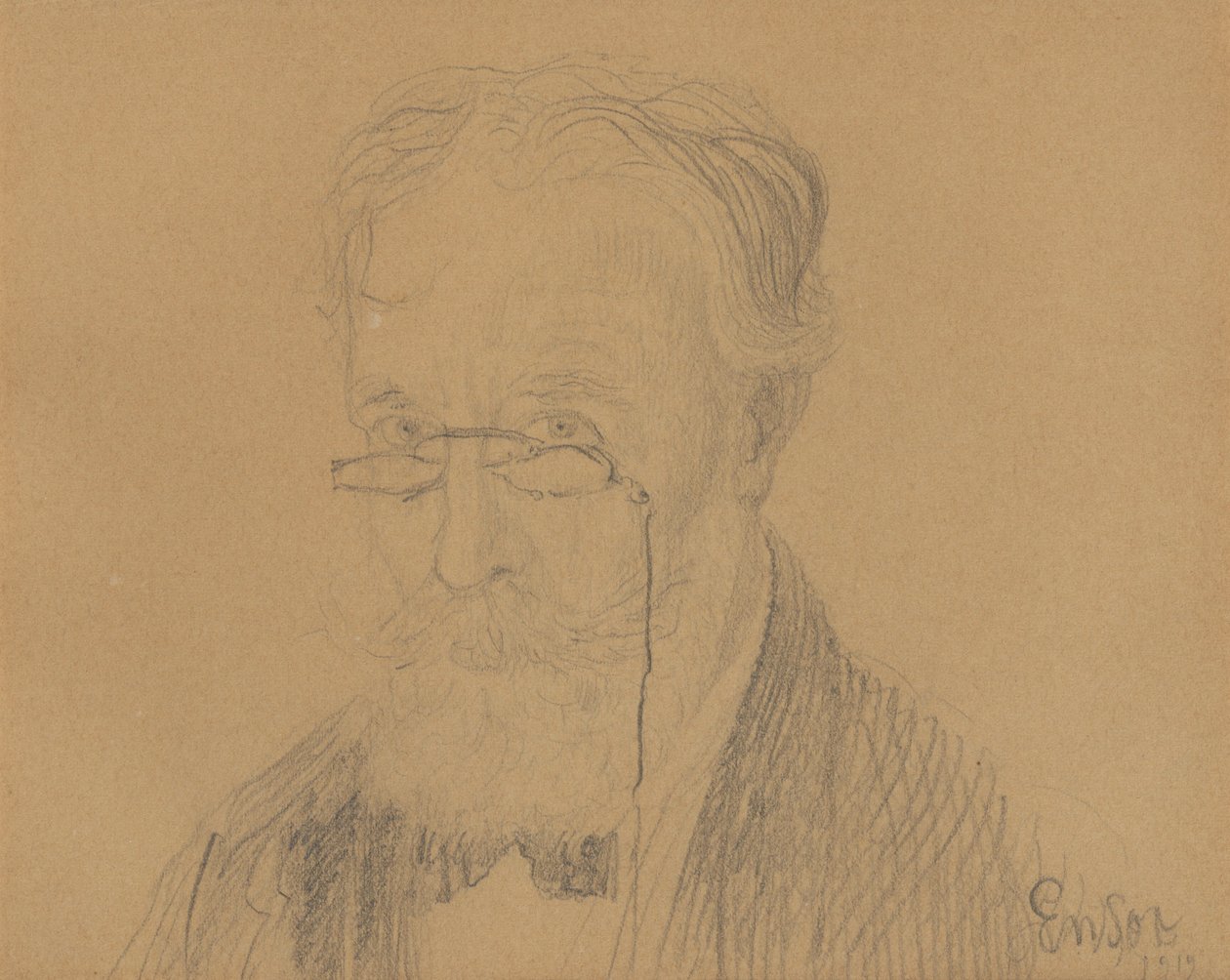 Självporträtt av James Ensor