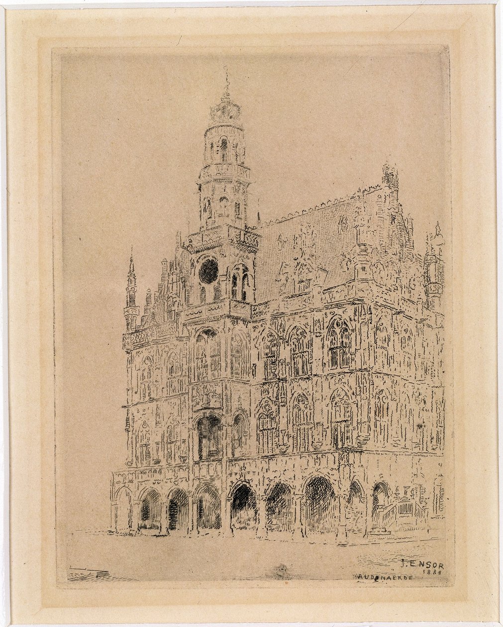 Stadshuset i Oudenaarde av James Ensor