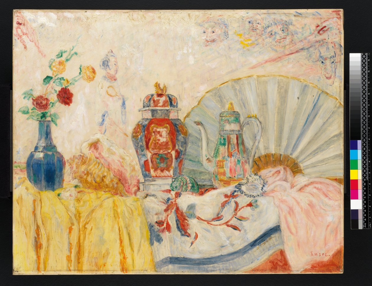 中国陶器のある静物 スウェーデン語 av James Ensor