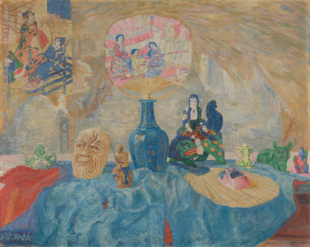 Stilleben med chinoiserier av James Ensor