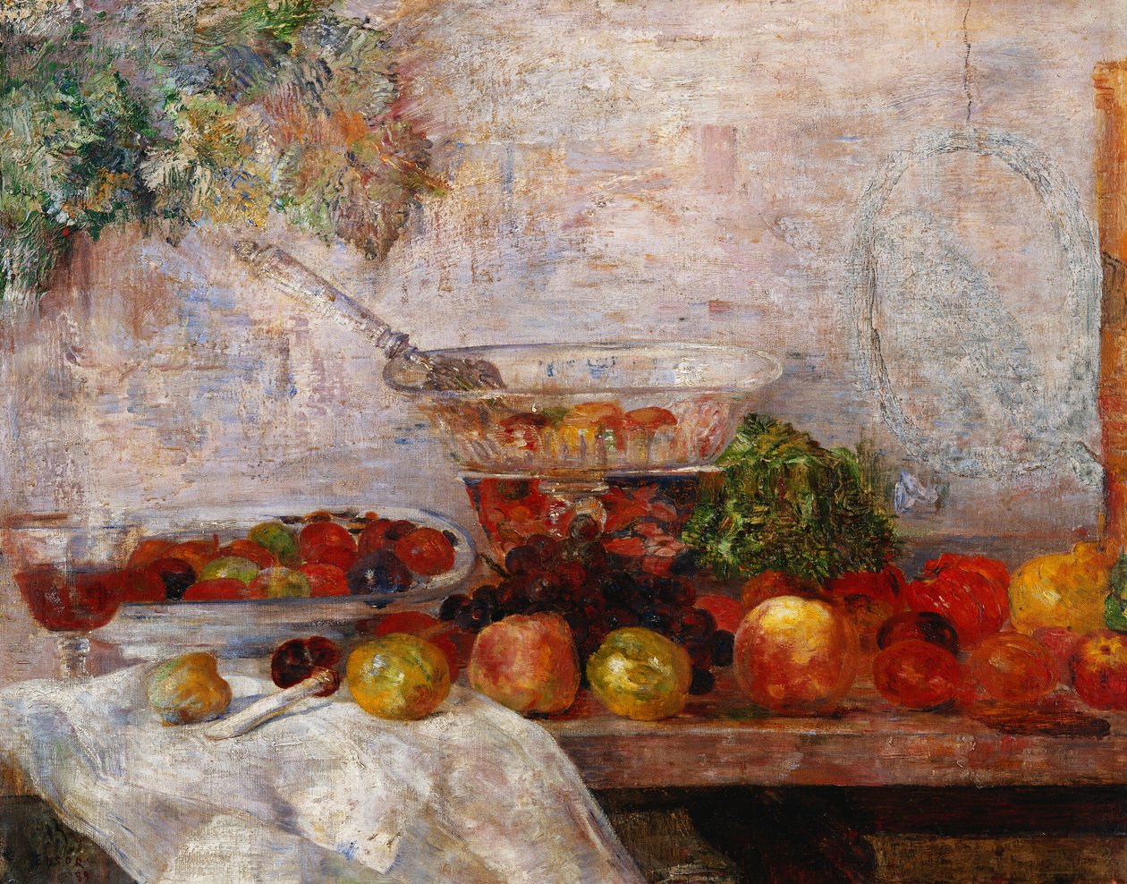オウムのある静物。 Nature Morte au Perroquet スウェーデン語 av James Ensor