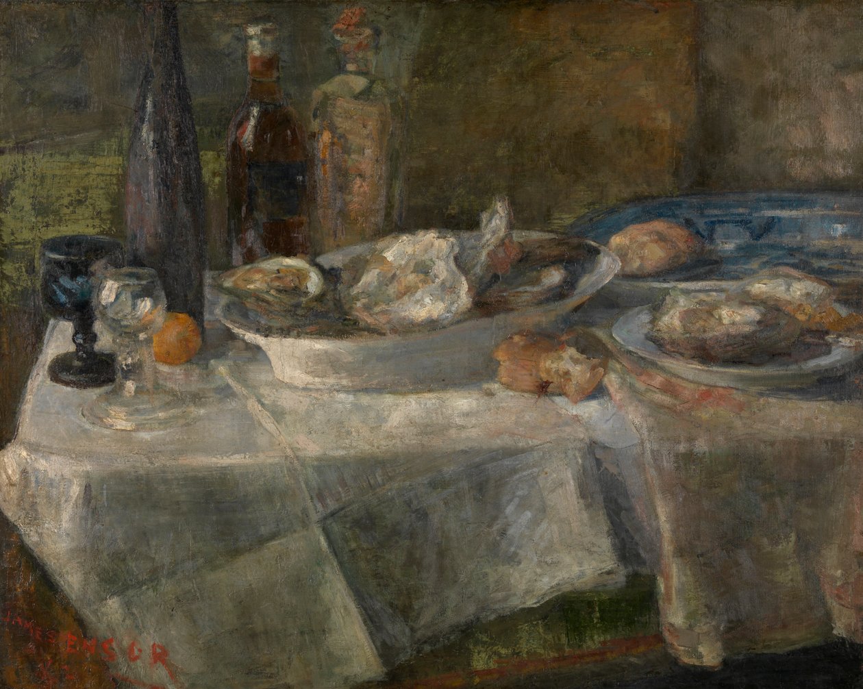 Stilleben med ostron av James Ensor