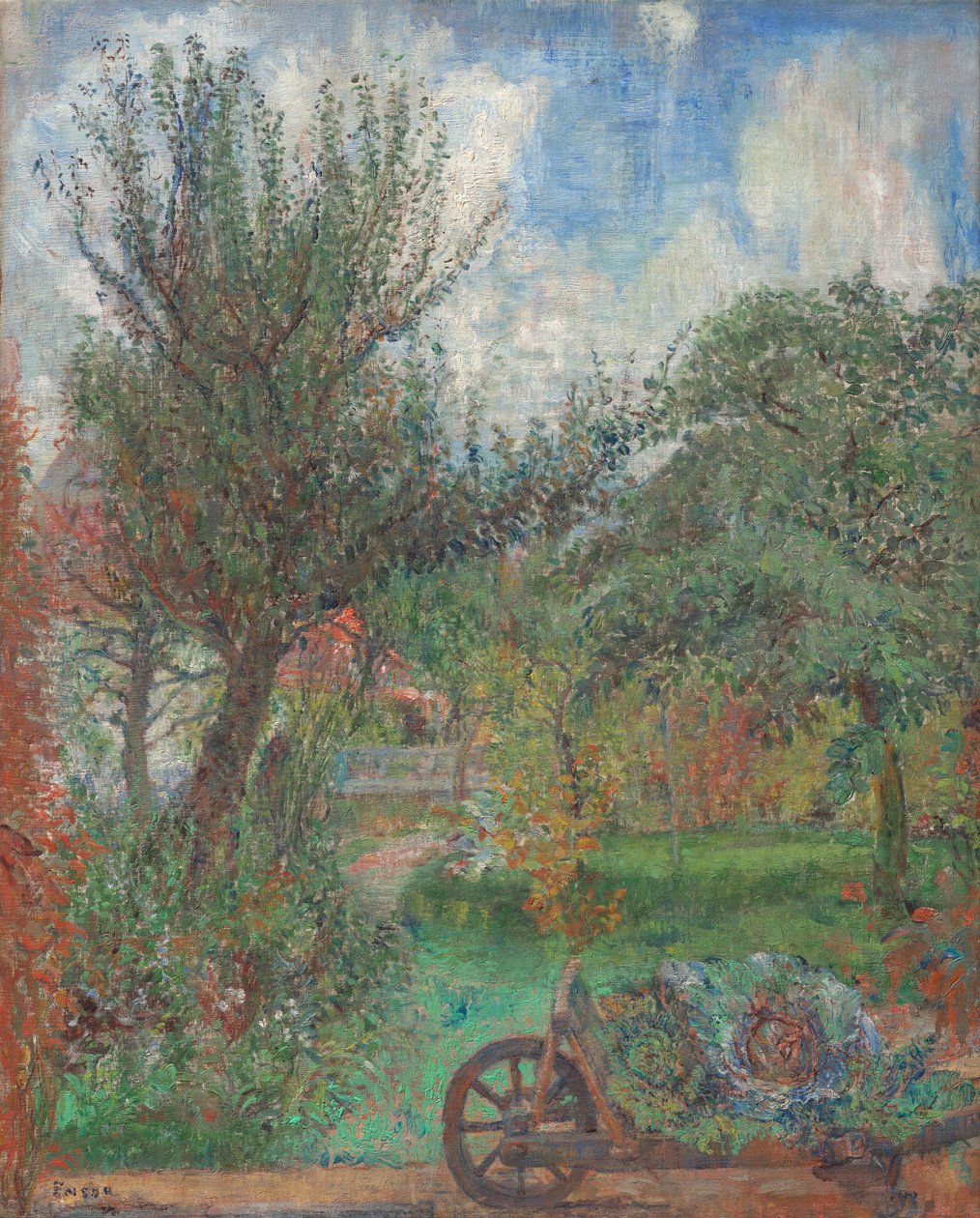 Familjen Rousseaus trädgård av James Ensor