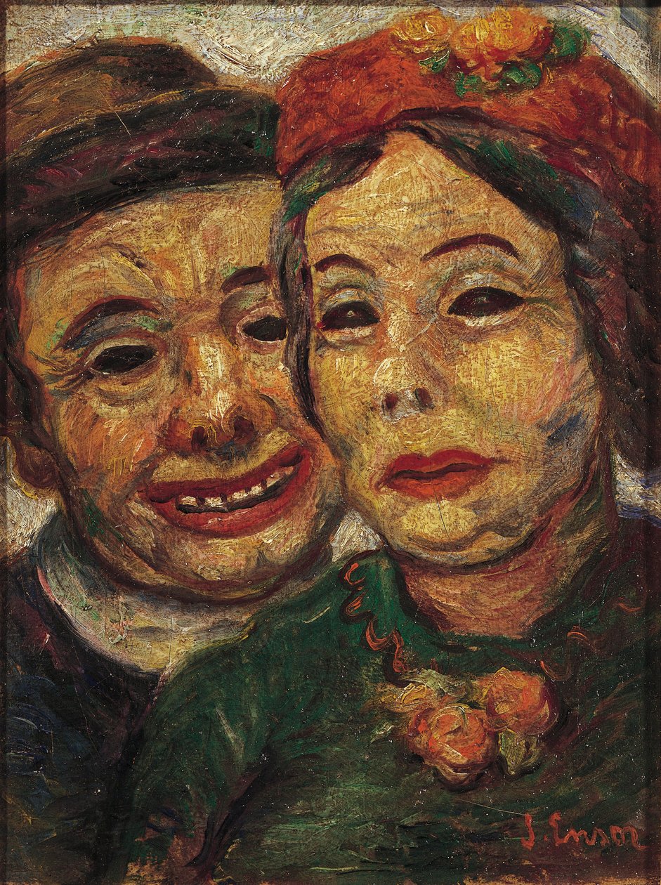 The Masked Couplesスウェーデン語 av James Ensor