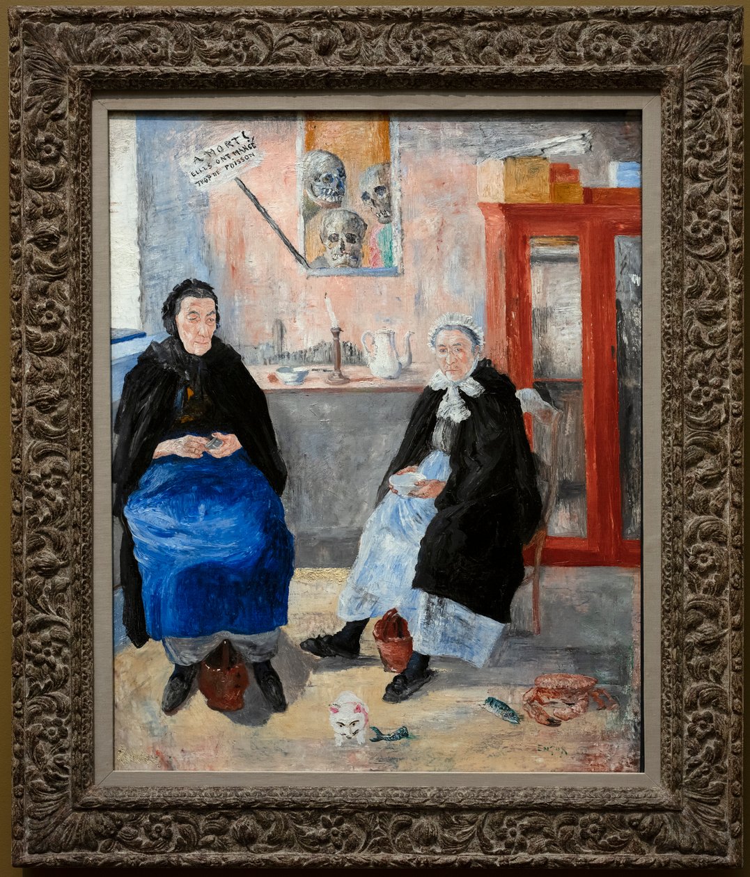 De melankoliska fiskfruarna av James Ensor