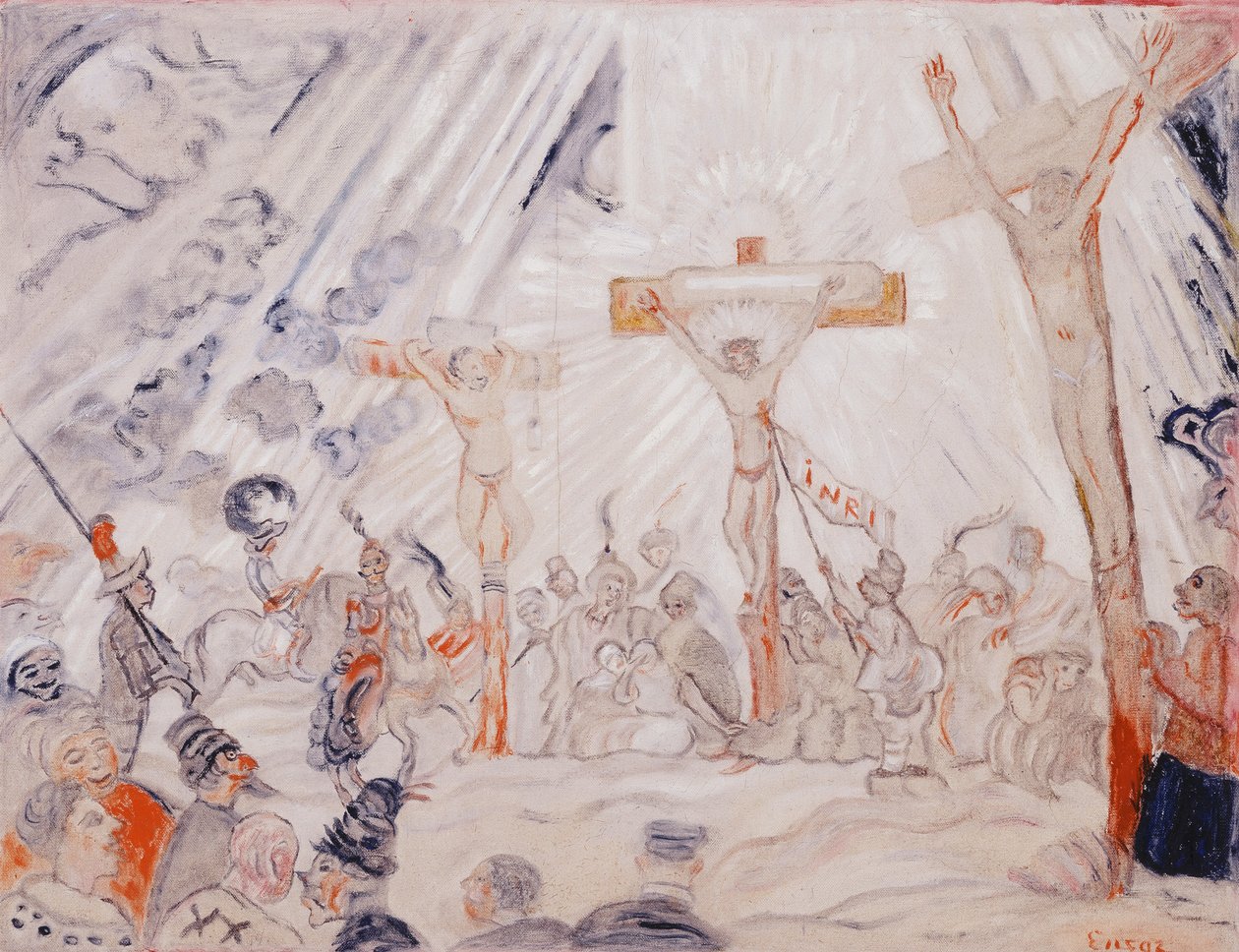 Calvariebergs belägenhet; Le Calvaire-De Calvarieberg av James Ensor