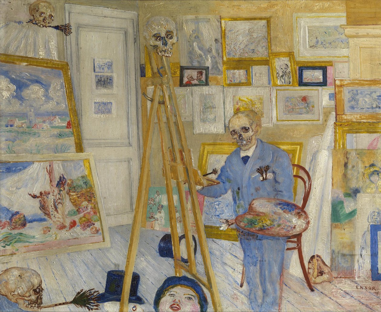 Skelettmålaren, 1896. av James Ensor