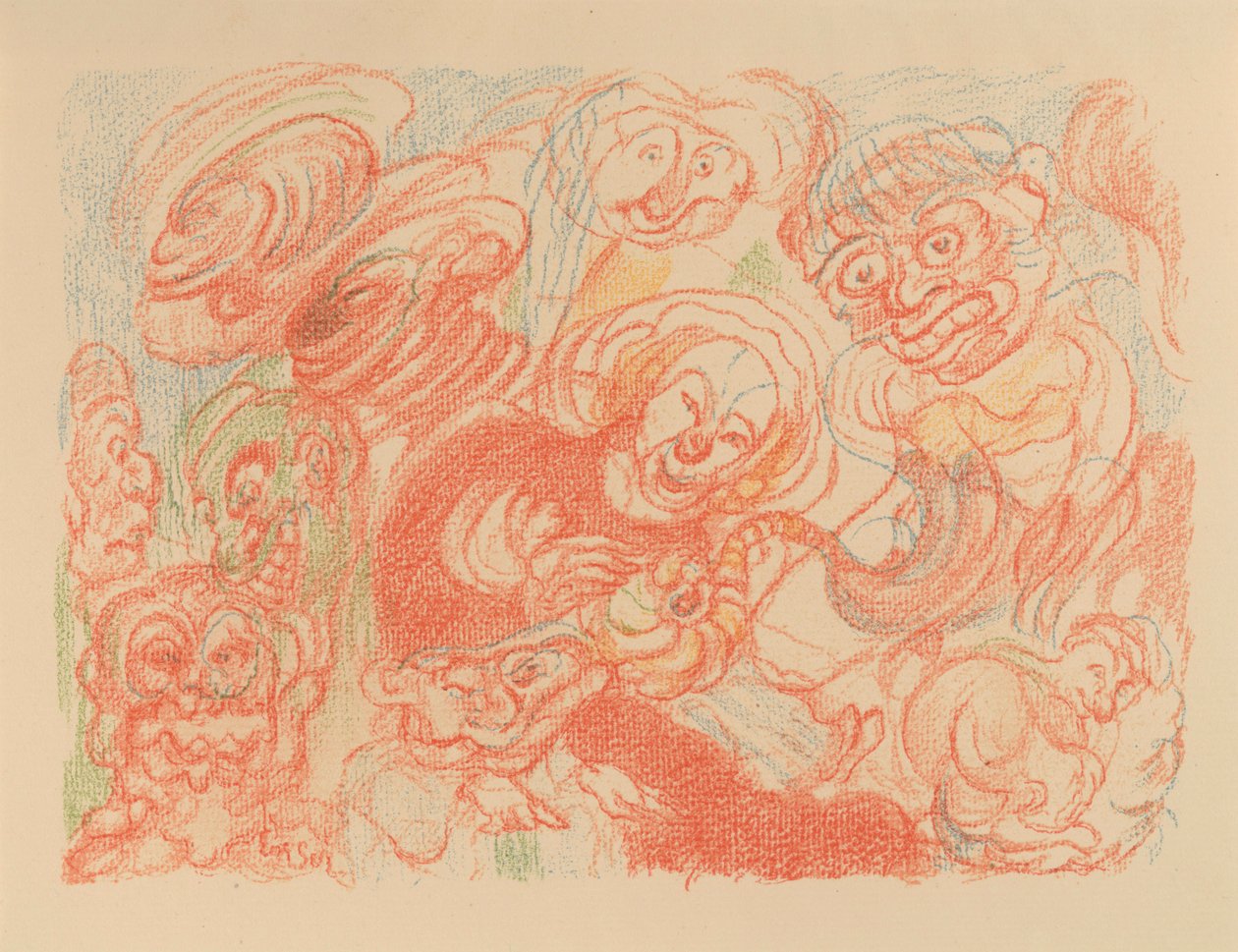 Die Heilige Familie (aus: Szenen aus dem Leben Christi) av James Ensor