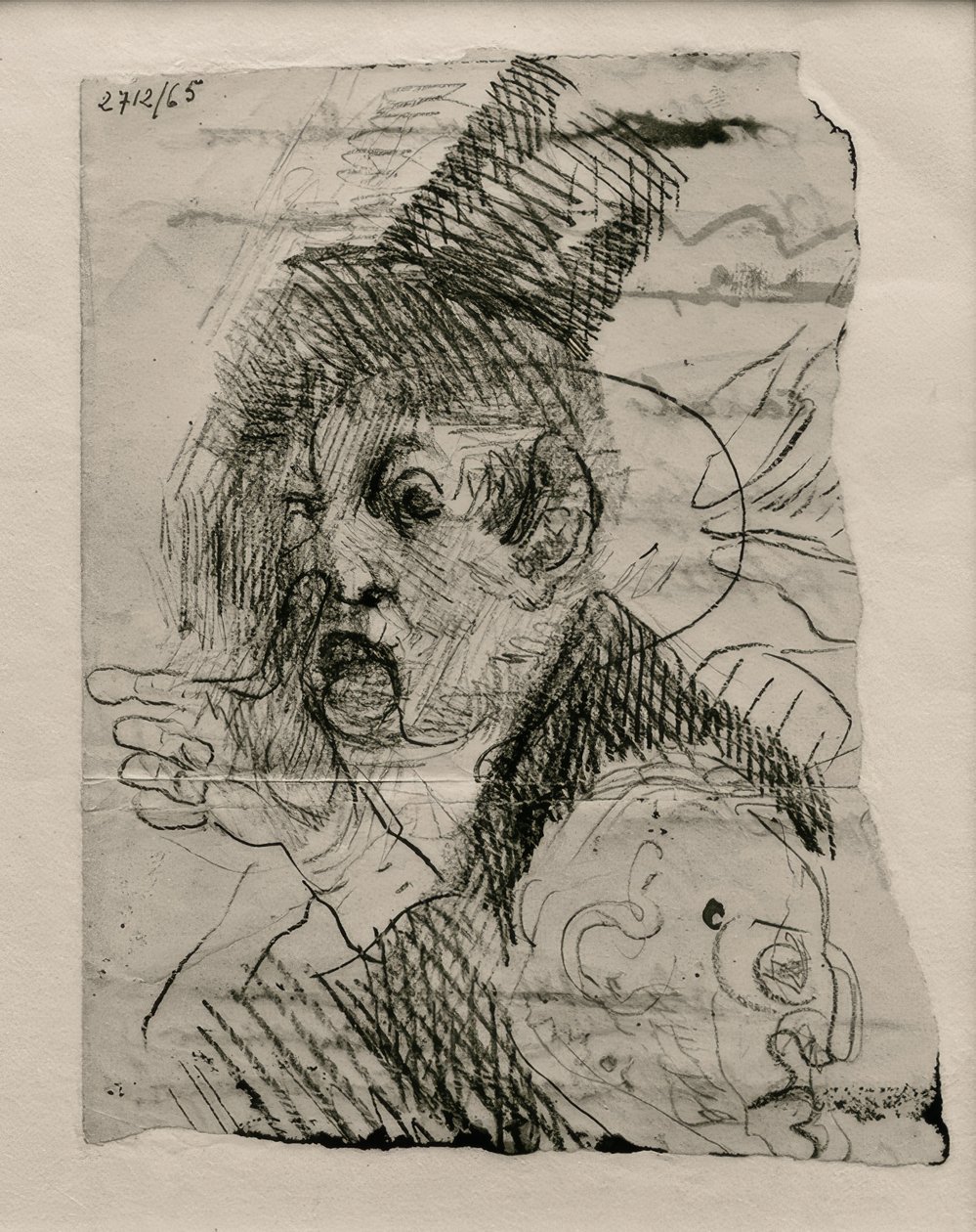 Två huvuden och en hand av James Sidney Ensor