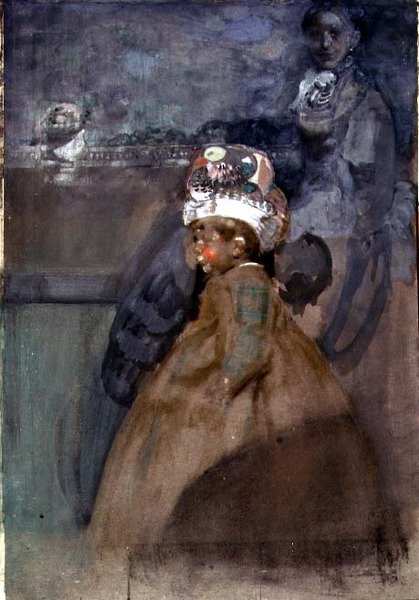 Porträtt av Tony Nicholson (akvarell och gouache på papper) av James Ferrier Pryde