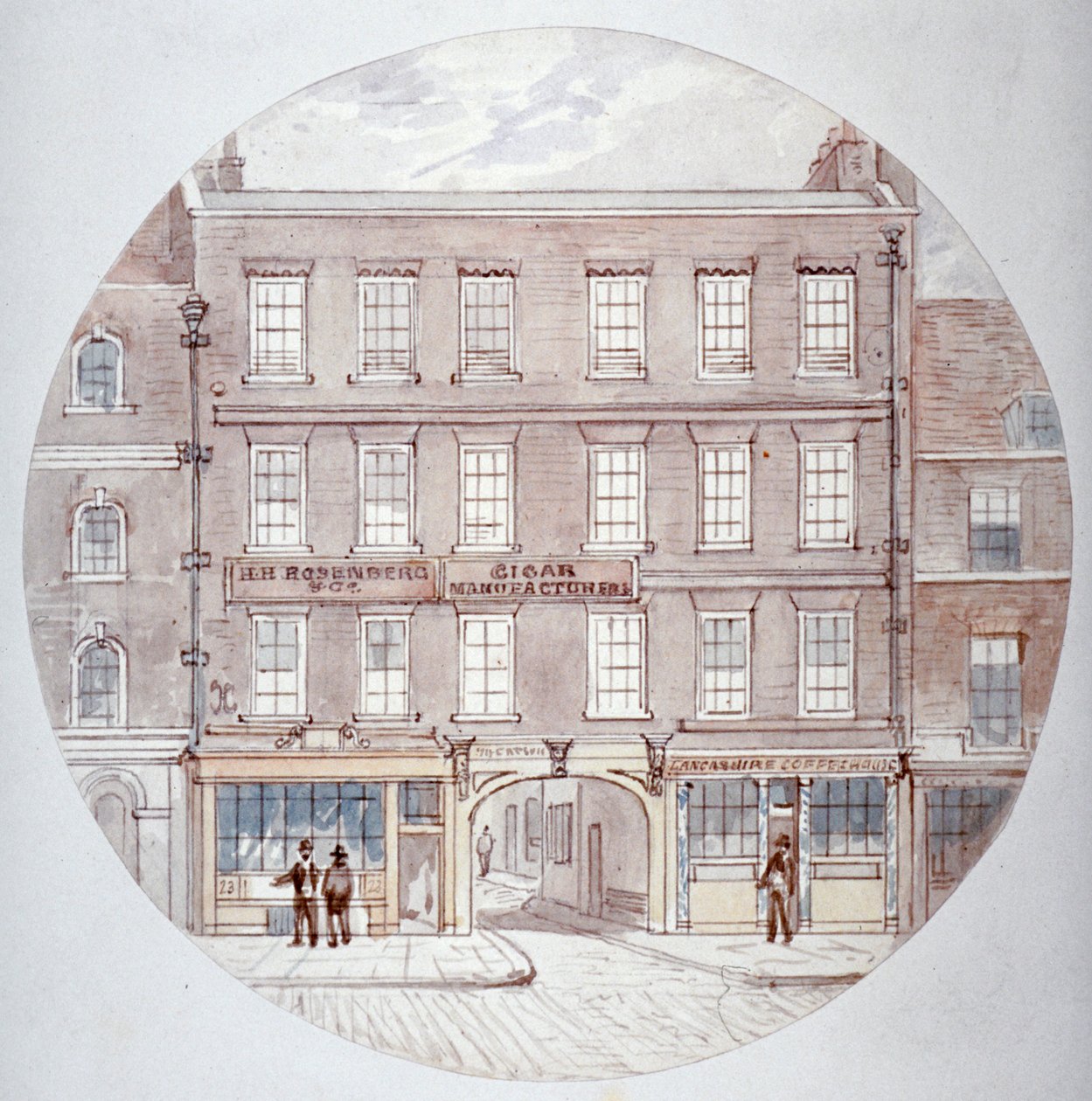 22 och 23 Farringdon Street, City of London, c1855. av James Findlay
