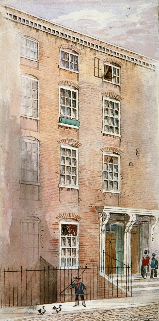 Hus i Crane Court, nära Fleet Street, City of London, 1840. av James Findlay