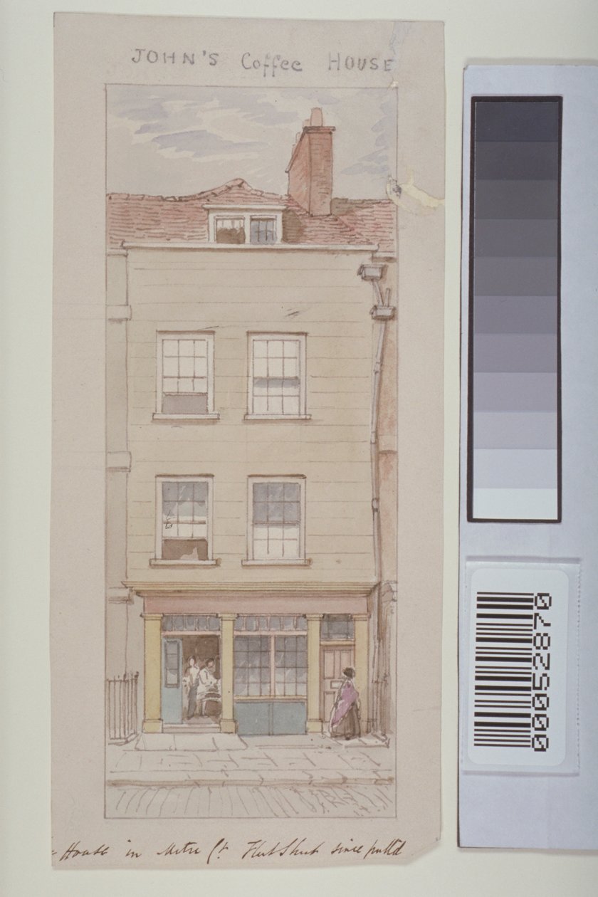 Vy över Mitre Court, Fleet Street, som visar John