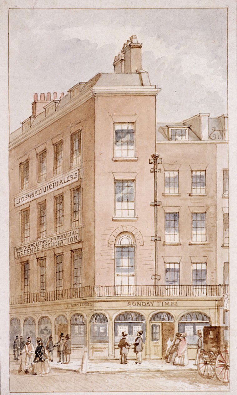 nr 103-104 Fleet Street, London, c1820 av James Findlay