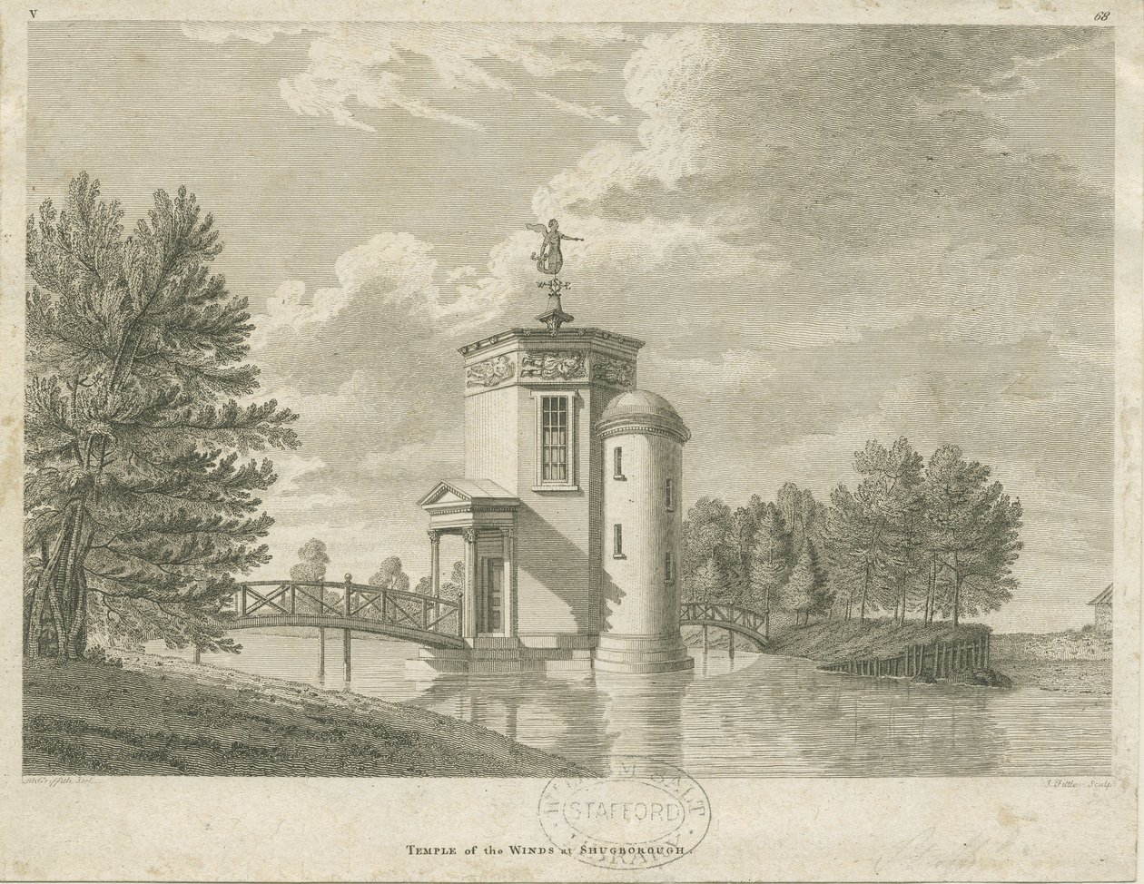 Shugborough - Vindarnas tempel: gravyr och [slutet av 1700-talet] (tryck) av James Fittler