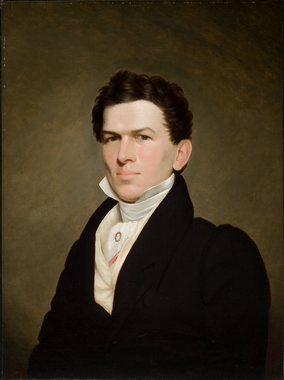 Porträtt av Abraham Garland Randall 1820 (olja på duk) av James Frothingham