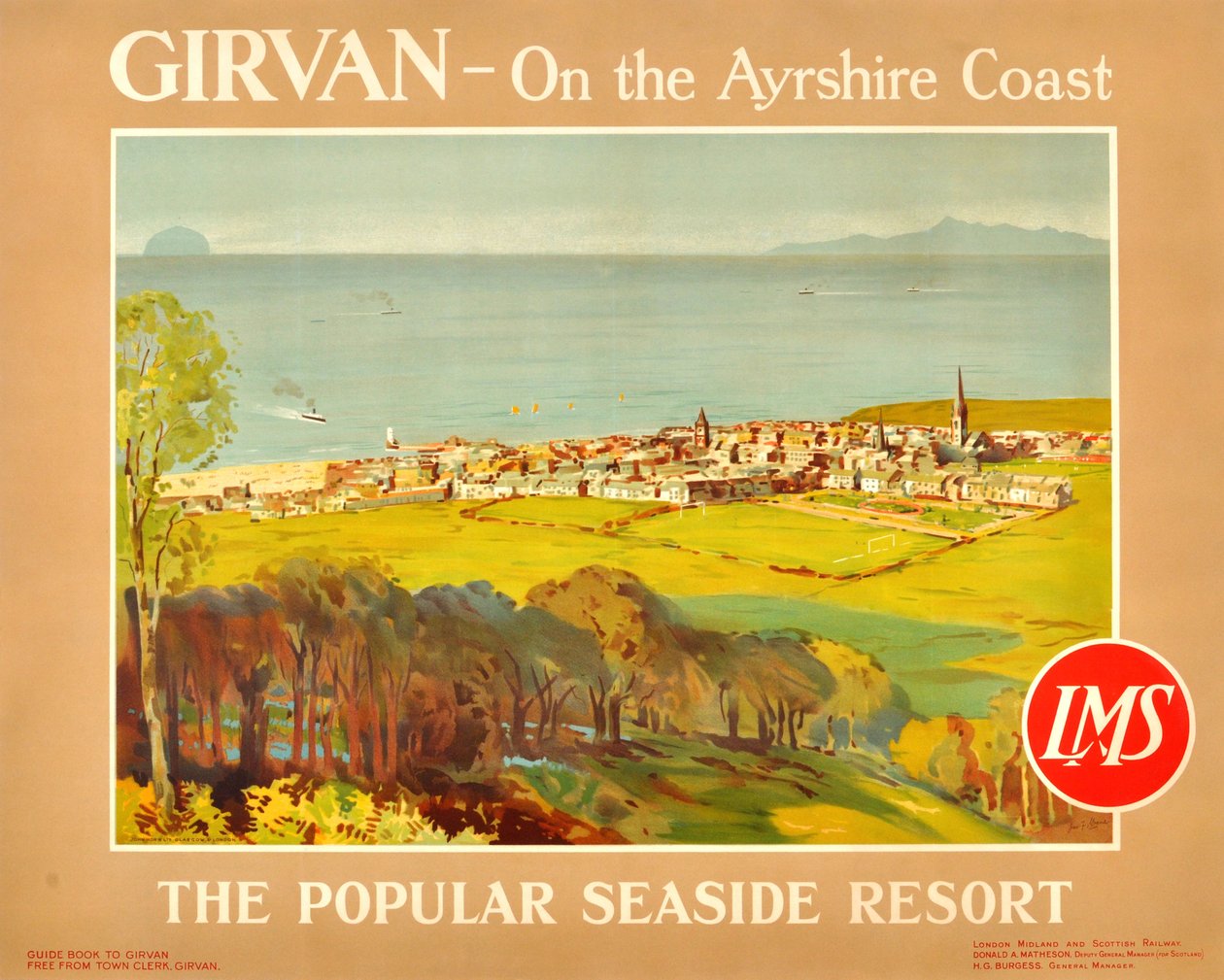 Girvan - På Ayrshire Coast. Den populära badorten, 1920-talet. av James Fullarton Sloane