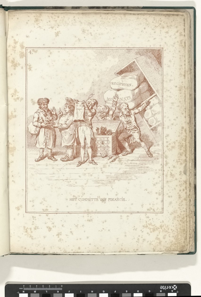 Finanskommittén, 1795 Finansutskottet (titel på objekt) Hollandia Regenerata (serietitel) av James Gillray (possibly)