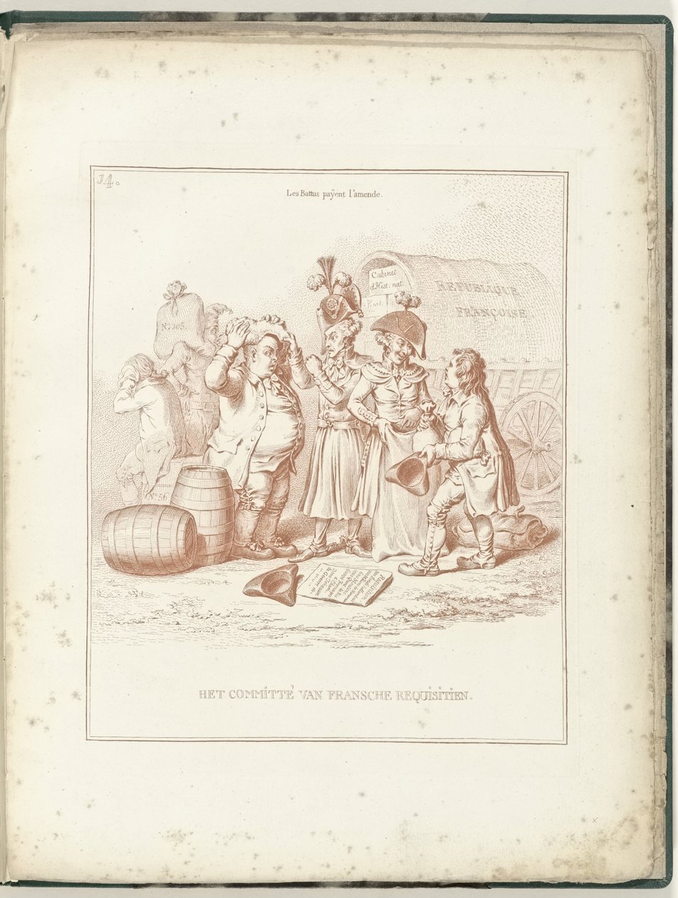 Franska rekvisitionskommittén, 1795 Kommittén för franska rekvisitioner (titel på objekt) Hollandia Regenerata (serietitel) av James Gillray (possibly)