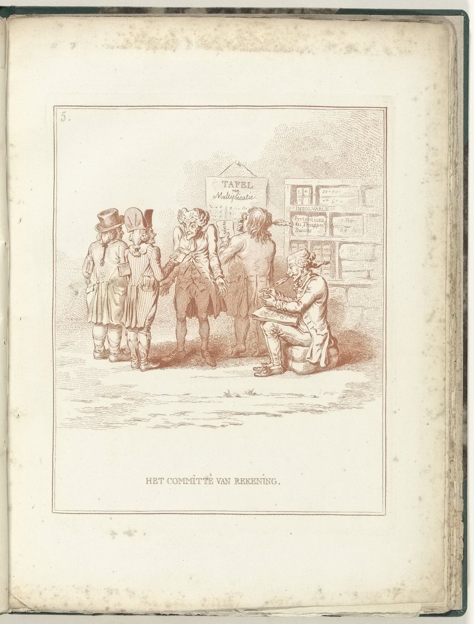 Räkenskapskommittén, 1795 Kontokommittén (titel på objekt) Hollandia Regenerata (serietitel) av James Gillray (possibly)
