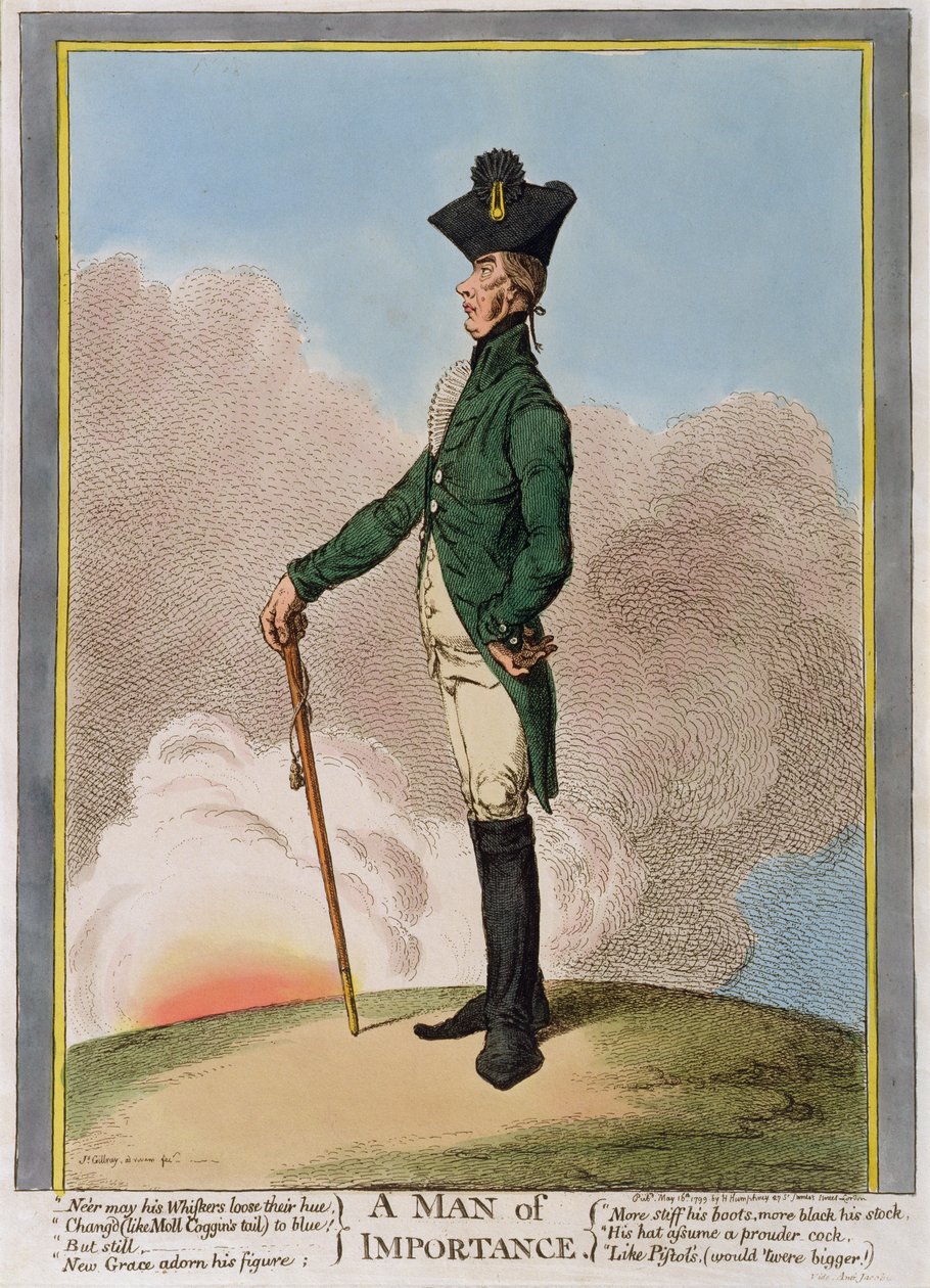 A Man of Importance, publicerad av Hannah Humphrey 1799 (handfärgad etsning) av James Gillray