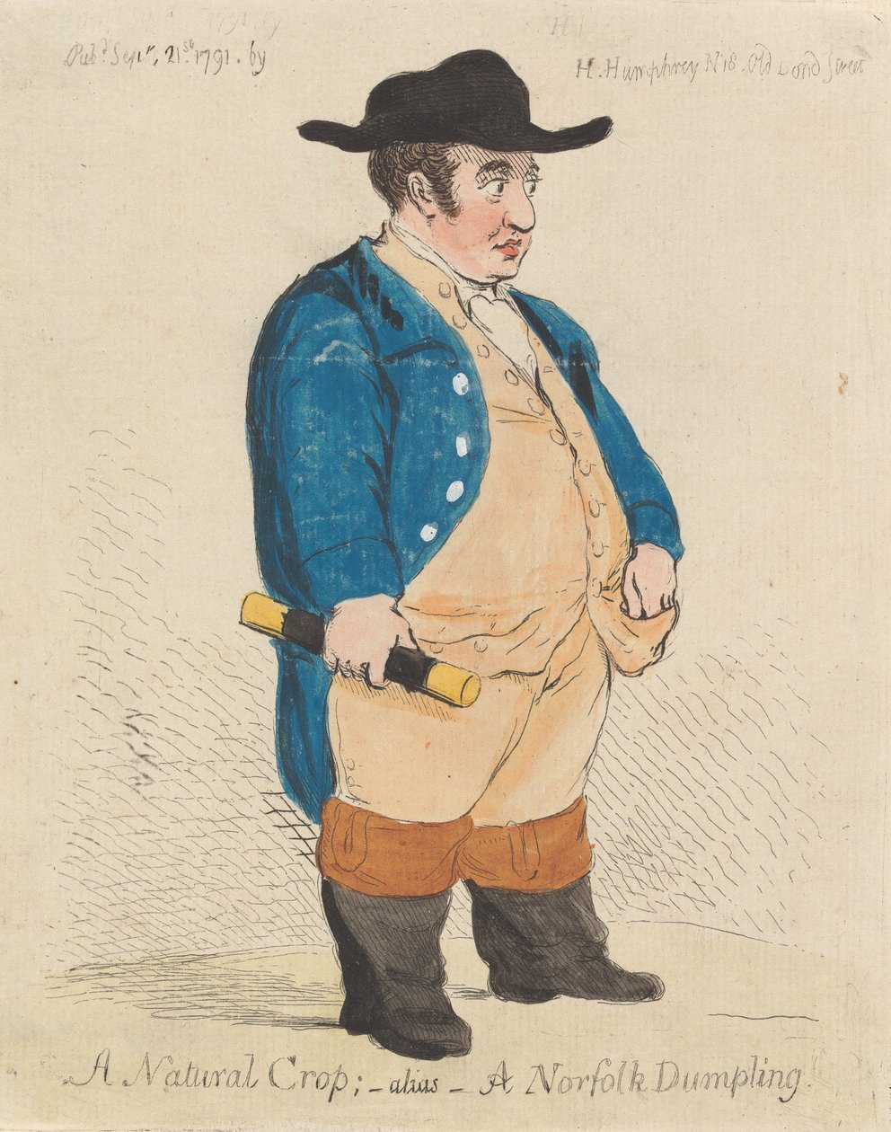 En naturlig frisyr - alias - en Norfolk-bulle av James Gillray