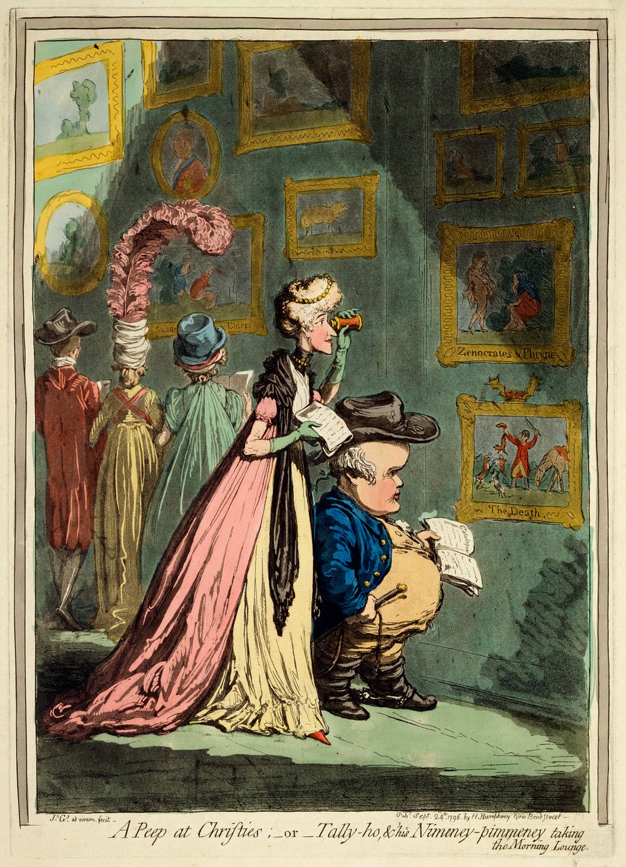 En titt på Christies, 1796 av James Gillray