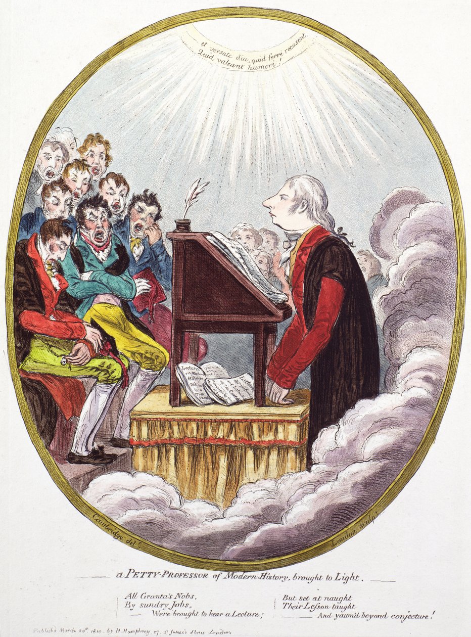 En liten professor i modern historia fördes fram i ljuset av James Gillray