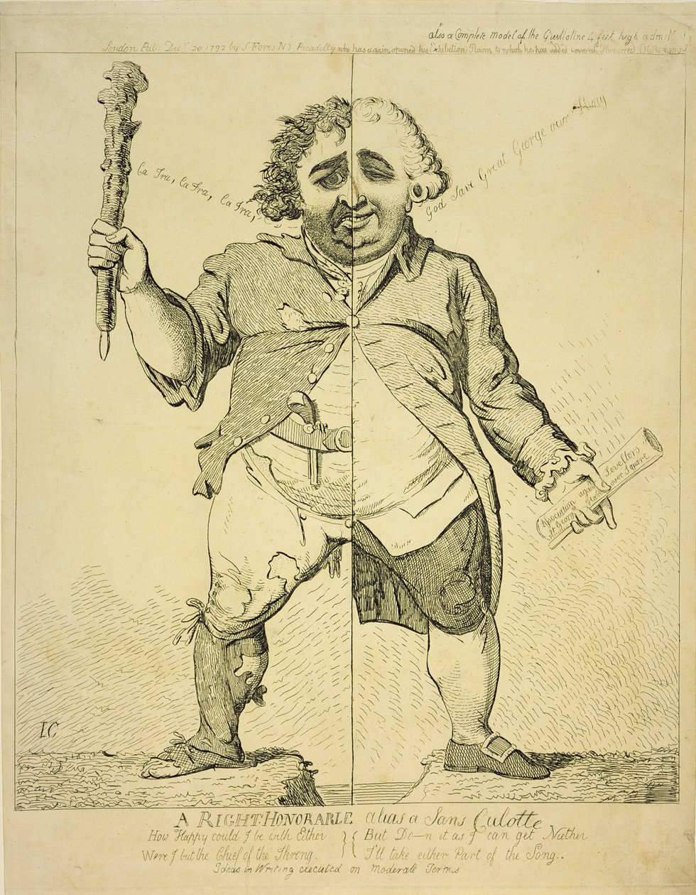 A Right Honorable alias a Sans Coulotte, utgiven av S.Fores, 1802 av James Gillray