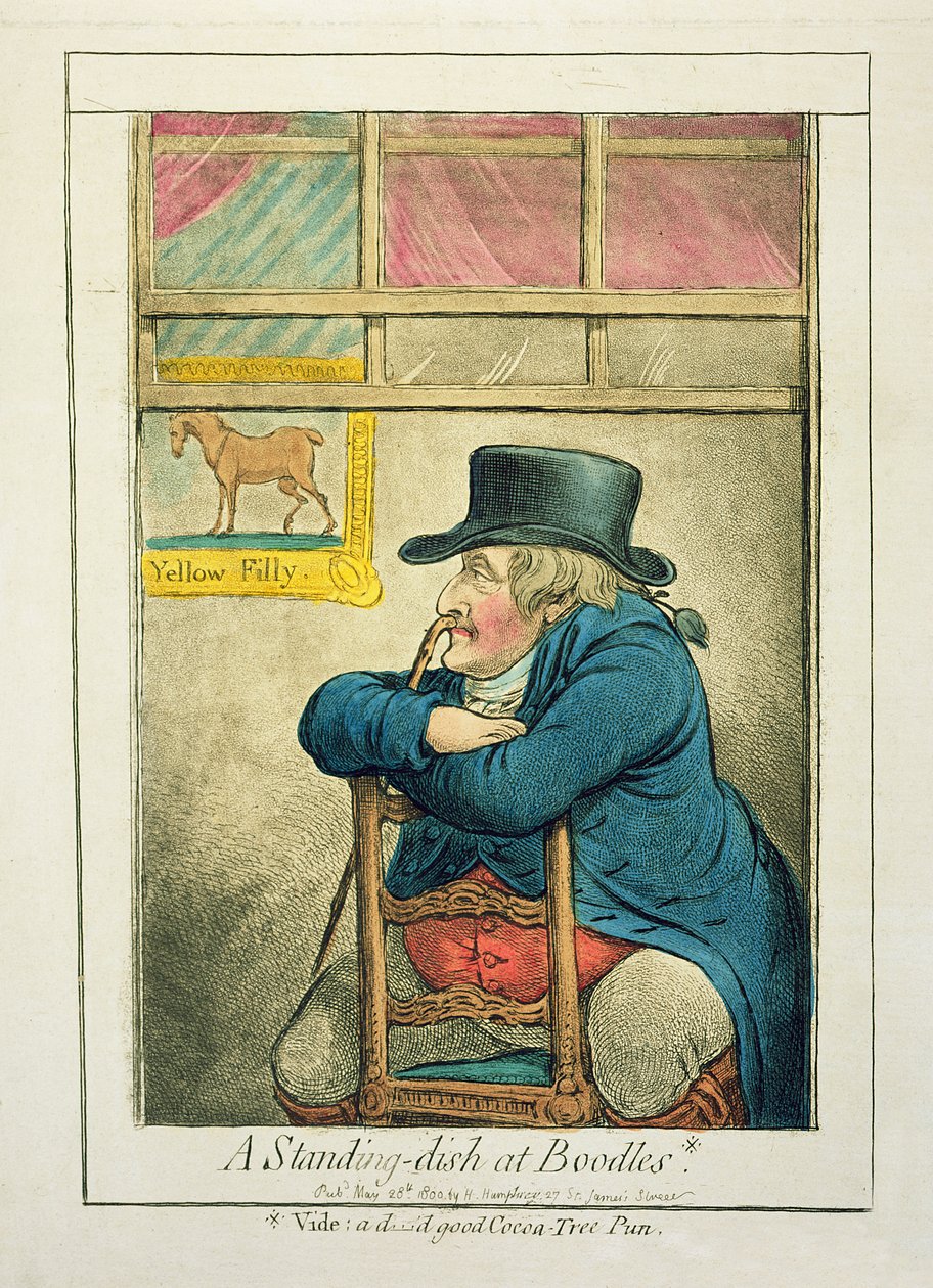 A Standing-dish at Boodles, utgiven av Hannah Humphrey, 1800 av James Gillray