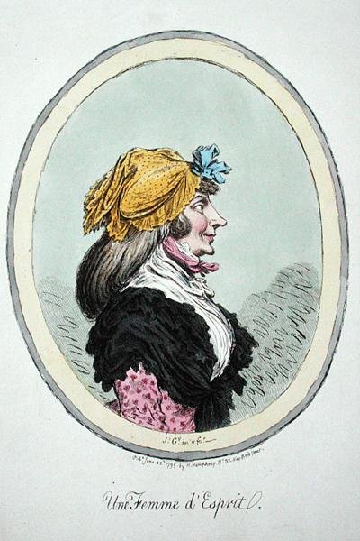 A Woman with Spirit, publicerad av Hannah Humphrey 1795 (handfärgad etsning) av James Gillray