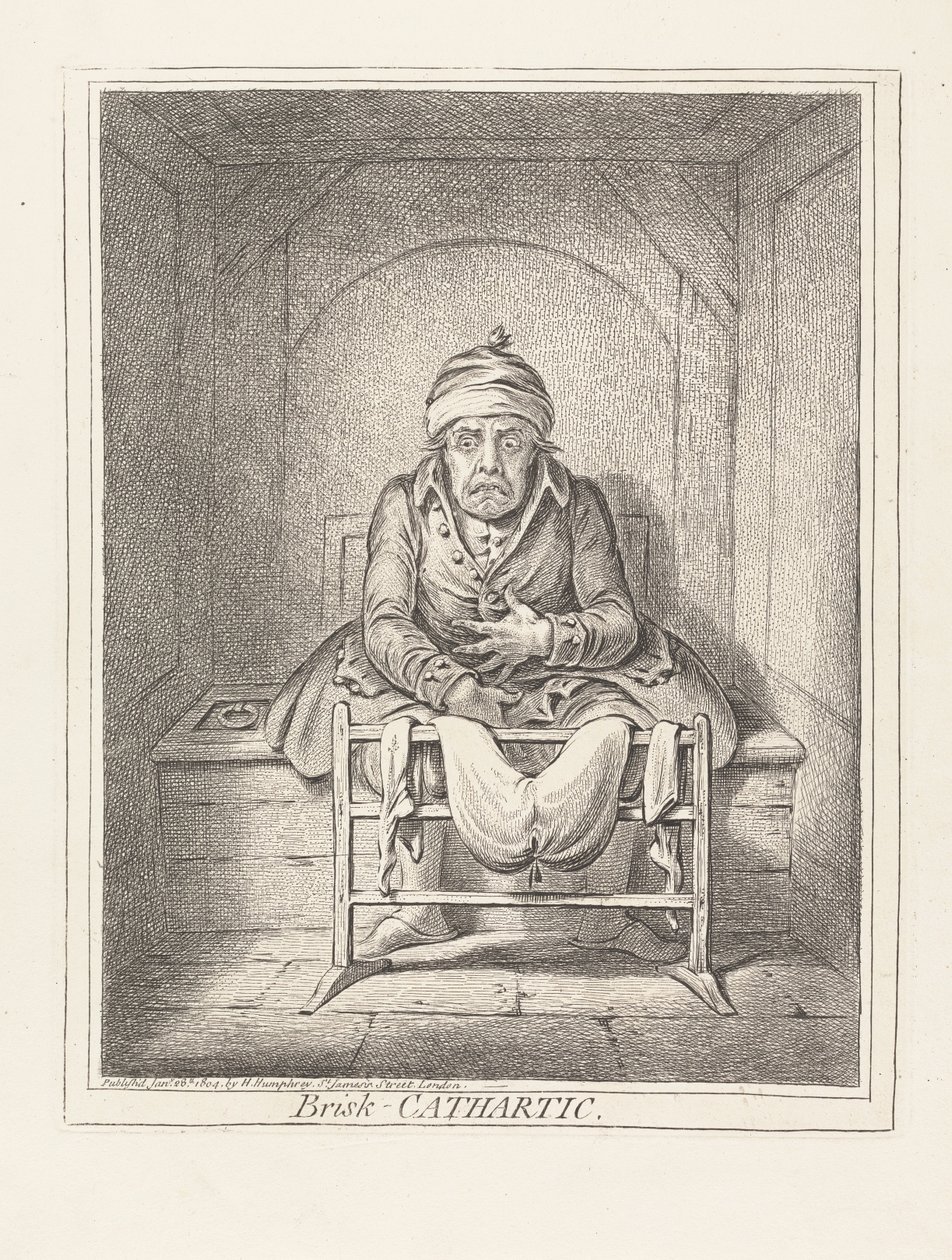 Kraftigt laxermedel av James Gillray