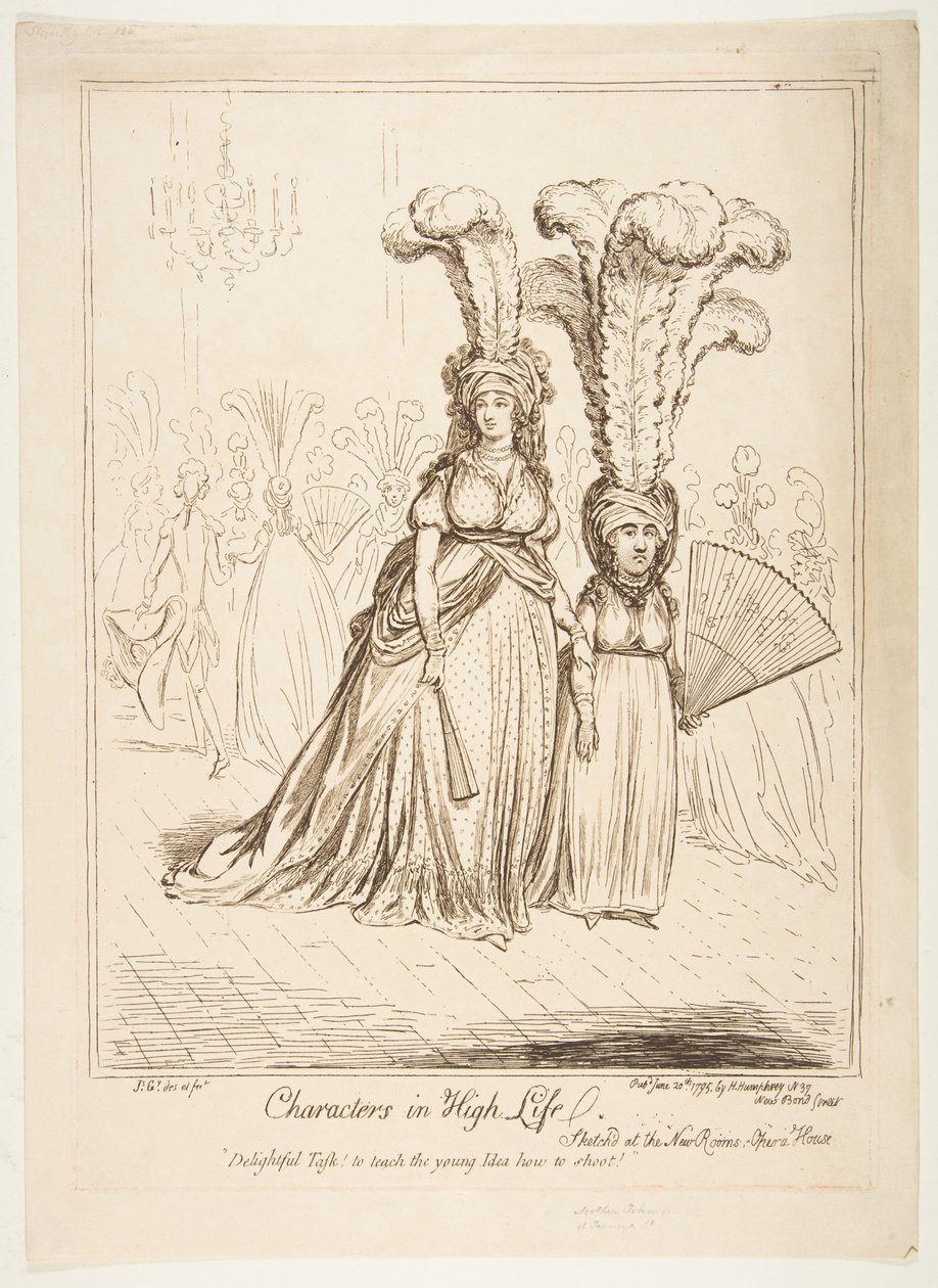 Characters in High Life, 20 juni 1795. av James Gillray