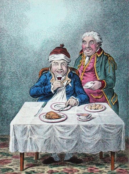 Charming-well Again, publicerad av Hannah Humphrey 1804 (handfärgad etsning) av James Gillray