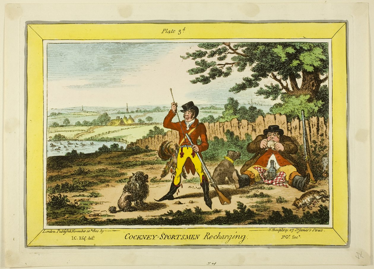 Cockney Sportsmen laddar om av James Gillray