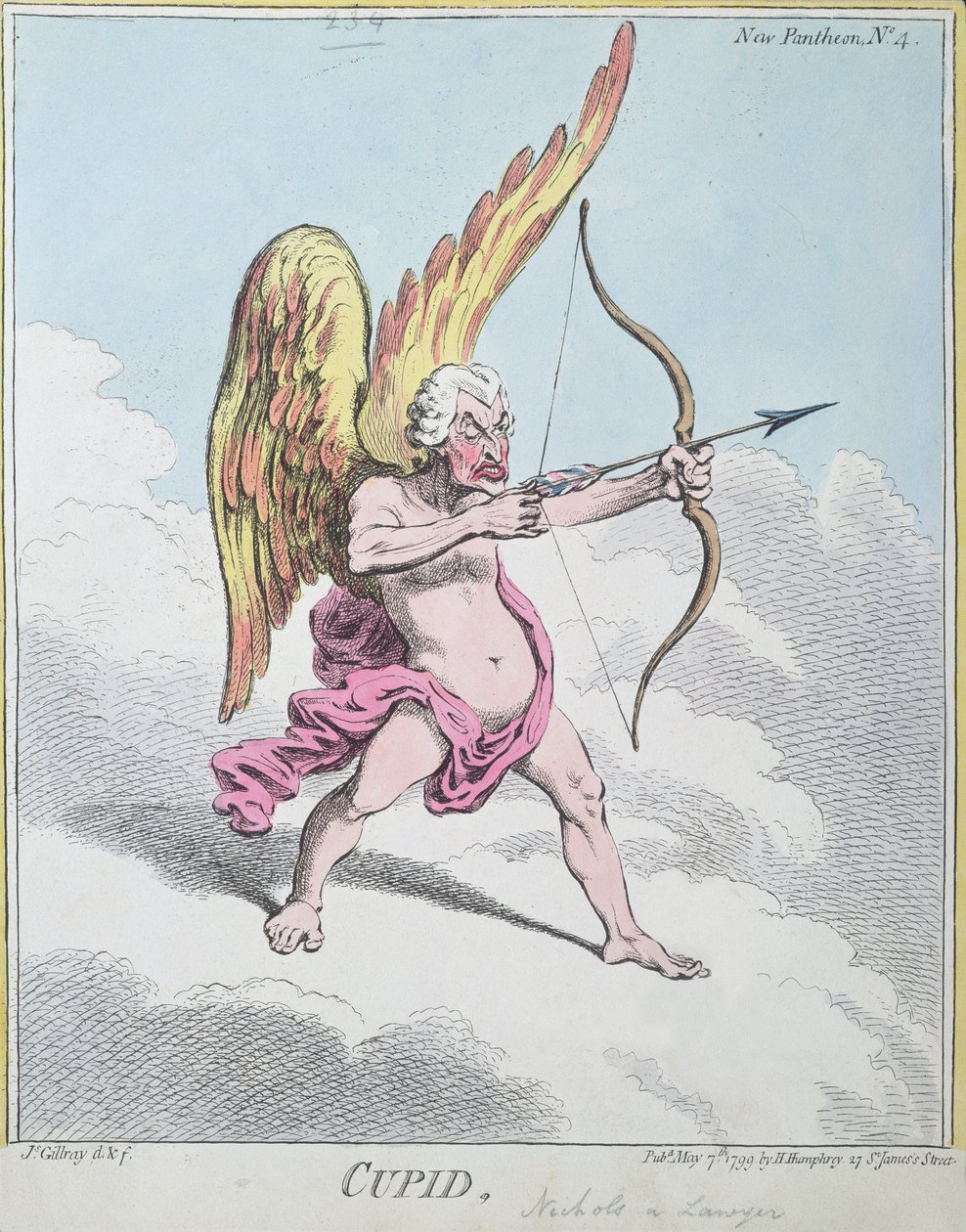 Cupid, utgiven av Hannah Humphrey 1799 (handfärgad etsning) av James Gillray