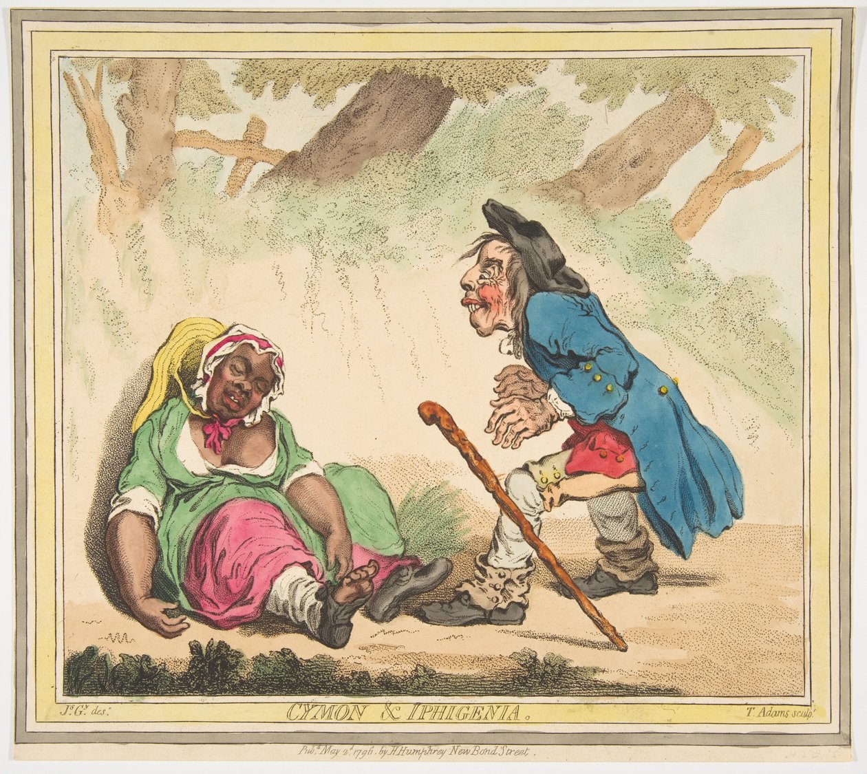Cymon och Iphigenia, 2 maj 1796. av James Gillray