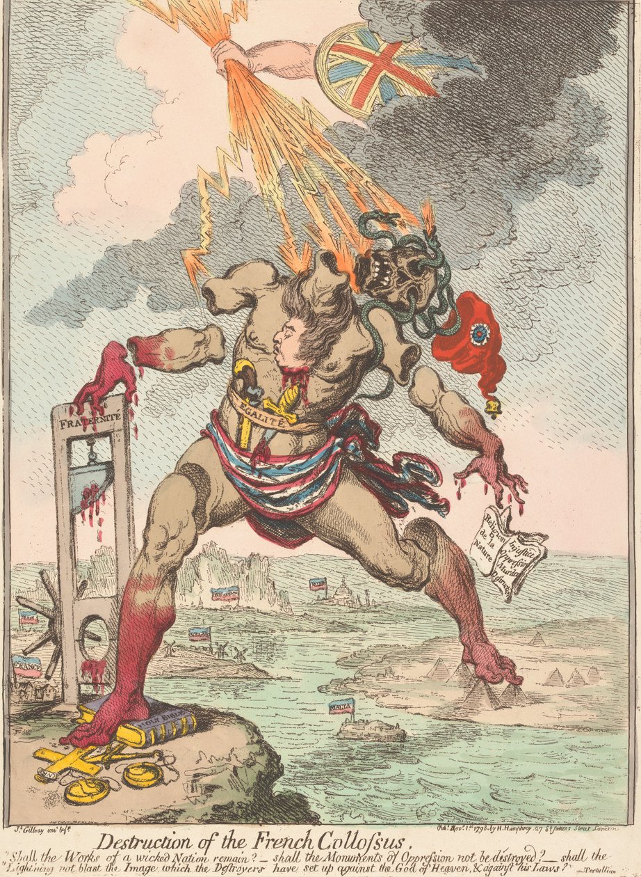 Den franska kolossens förstörelse av James Gillray
