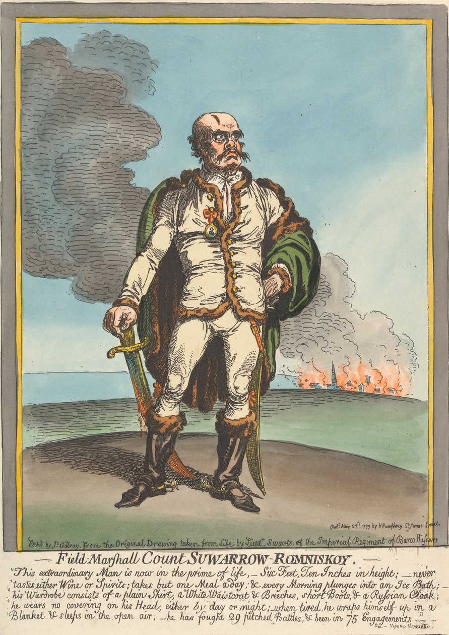Fältmarskalk greve Suwarrow-Rominskoy --- av James Gillray