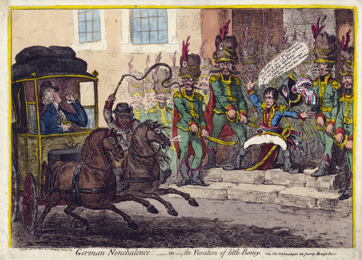 TYSK NONCHALENCE – ELLER VEXATION AV LITT BENEY. 1803 (gravyr) av James Gillray