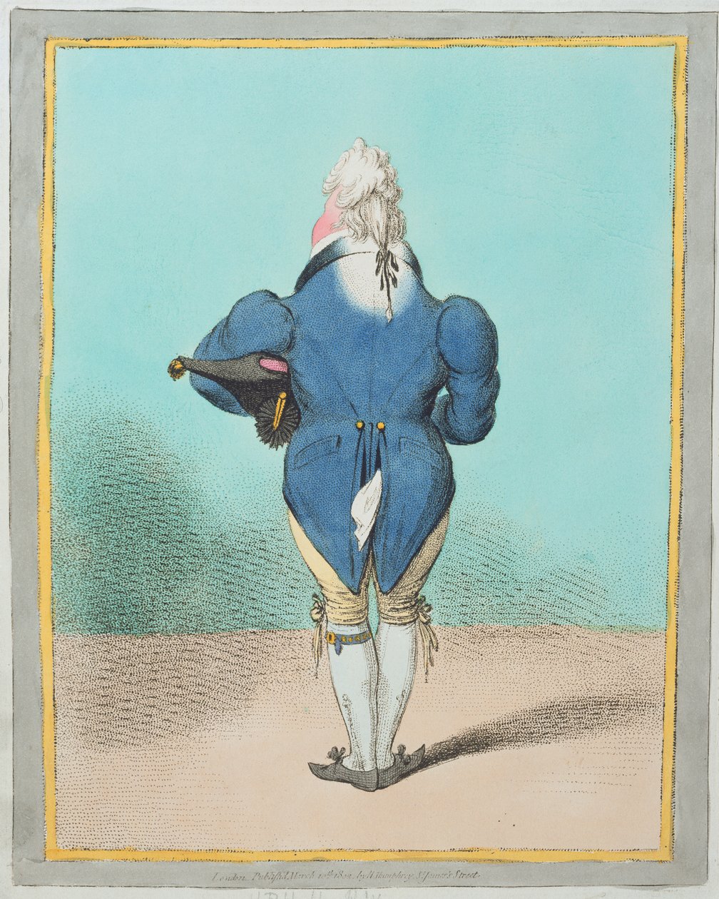 H.R.H. prinsen av Wales (1762-1830) publicerad av Hannah Humphrey 1802 (handfärgad etsning) av James Gillray