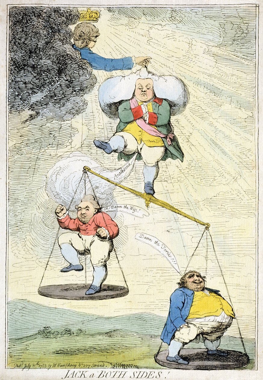 Jack a Both Sides, publicerad av William Humphrey 1783 (handfärgad etsning) av James Gillray