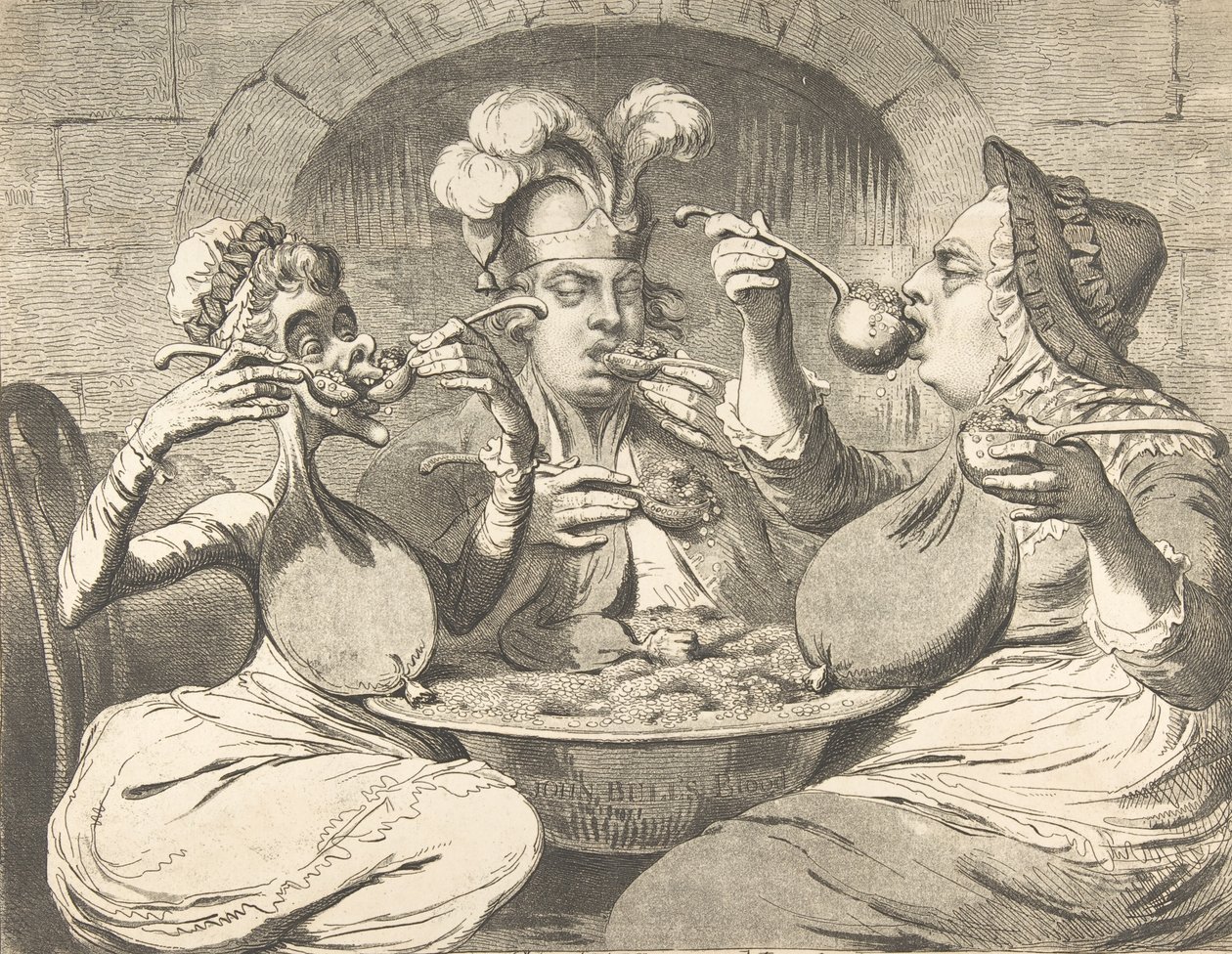 Monstruösa kråkor vid en ny koalitionsfest, 29 maj 1787, 29 maj 1787. av James Gillray