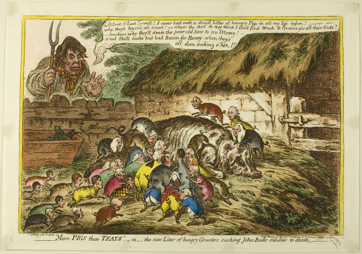 Fler grisar än spenar av James Gillray
