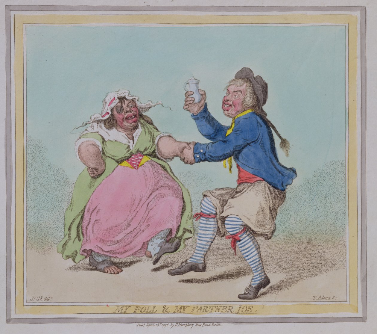 My Poll and My Partner Joe, graverad av T. Adams, utgiven av Hannah Humphrey, 1796 av James Gillray