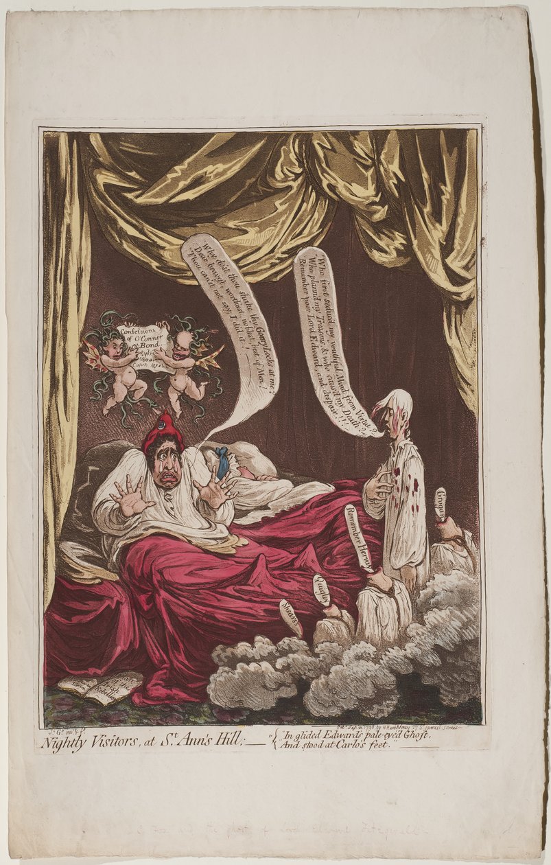 Nattliga besökare på St Anns Hill, 1798 av James Gillray