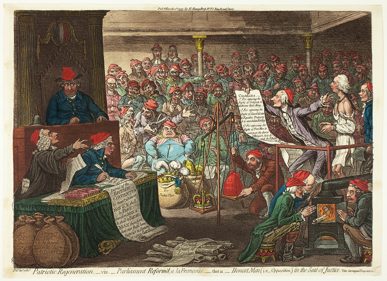 Patriotisk förnyelse, - dvs. - Parlamentet reformerat, a la Françoise... av James Gillray