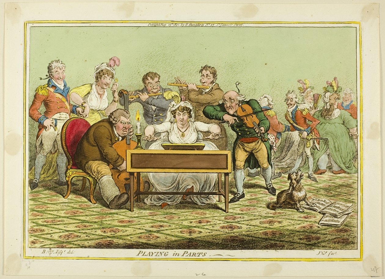 Spela i delar av James Gillray